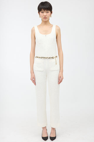 Chanel Coco Beach 2023 Tweed Jumpsuit