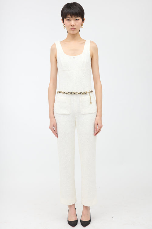 Chanel Coco Beach 2023 Tweed Jumpsuit