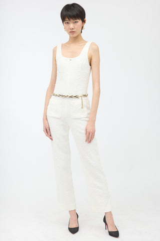 Chanel Coco Beach 2023 Tweed Jumpsuit