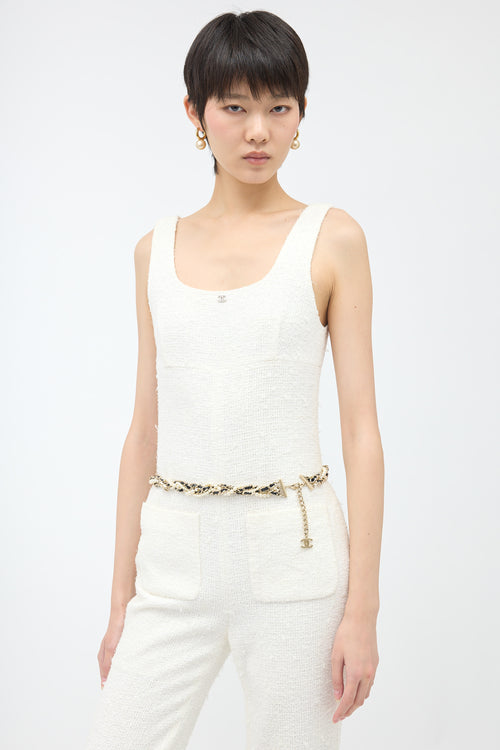 Chanel Coco Beach 2023 Tweed Jumpsuit