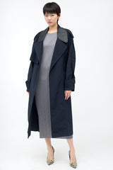 Ferragamo Crinkled Nylon Trench Coat