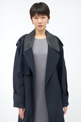 Ferragamo Crinkled Nylon Trench Coat