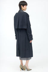 Ferragamo Crinkled Nylon Trench Coat