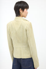 Gucci Vintage Suede Ruffled Jacket