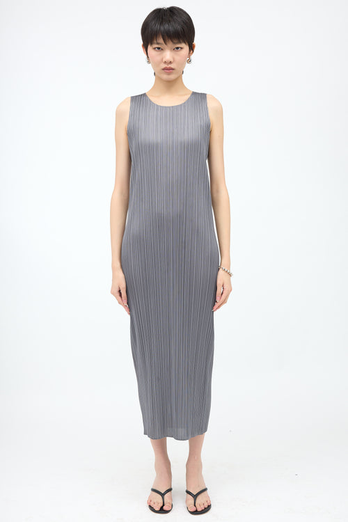 Pleats Please Issey Miyake Plissé Midi Shift Dress