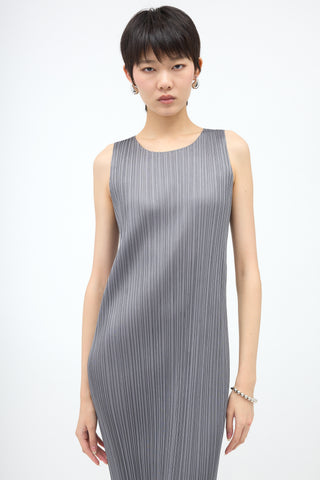 Pleats Please Issey Miyake Plissé Midi Shift Dress