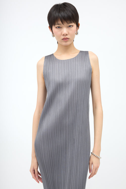 Pleats Please Issey Miyake Plissé Midi Shift Dress