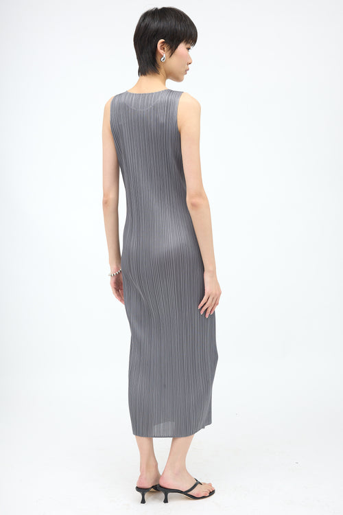 Pleats Please Issey Miyake Plissé Midi Shift Dress