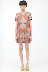 La DoubleJ Silk Satin Printed Swing Dress