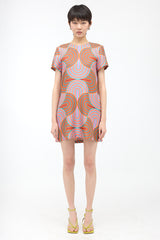 La DoubleJ Silk Satin Printed Swing Dress