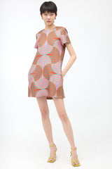 La DoubleJ Silk Satin Printed Swing Dress