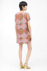 La DoubleJ Silk Satin Printed Swing Dress