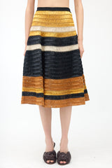 Proenza Schouler Raffia Striped Midi Skirt