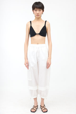 Tibi Crinkled Nylon Cargo Pant
