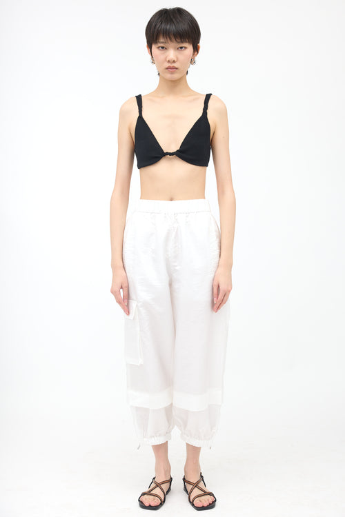 Tibi Crinkled Nylon Cargo Pant