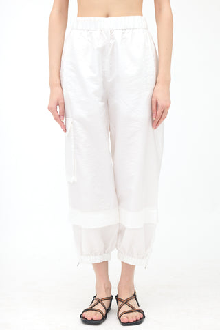 Tibi Crinkled Nylon Cargo Pant