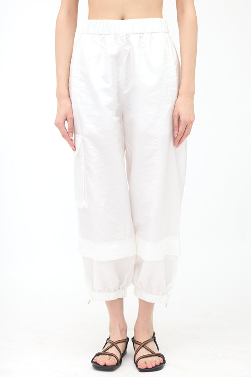 Tibi Crinkled Nylon Cargo Pant