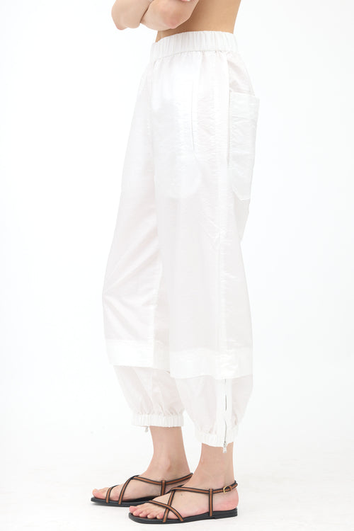 Tibi Crinkled Nylon Cargo Pant