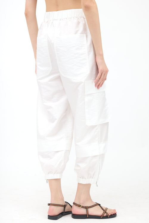 Tibi Crinkled Nylon Cargo Pant