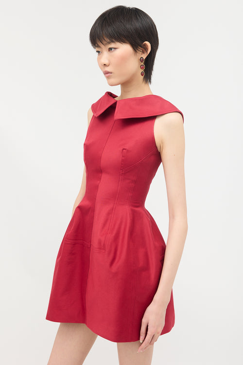 Alaïa Panelled Collared Mini Dress