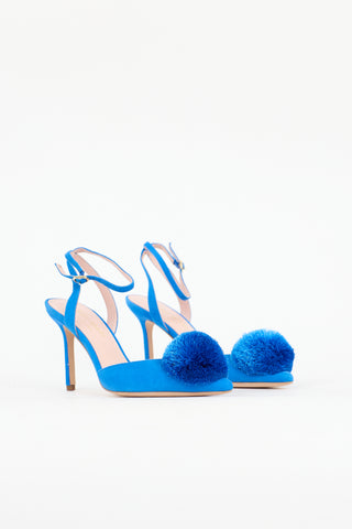 Kate Spade Suede Amour Pom Pump