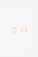Marlo Laz 14K Yellow Gold & White Diamond Guiding Light Micro Hoops