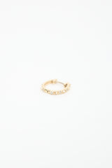 Marlo Laz 14K Yellow Gold & White Diamond Guiding Light Micro Hoops