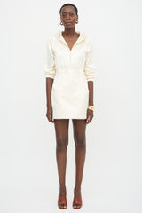 Brandon Maxwell Duchess Satin Anorak Dress