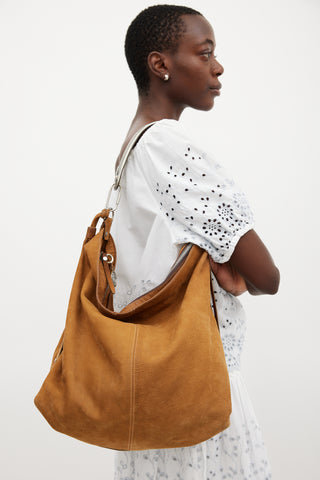 Lanvin Brown & Silver Leather Tassel Bag