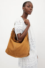 Lanvin Brown & Silver Leather Tassel Bag