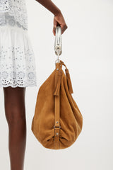 Lanvin Brown & Silver Leather Tassel Bag