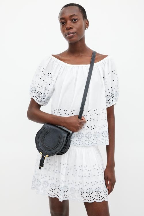 Chloé Black & Gold Leather Marcie Bag