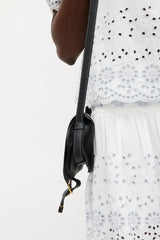 Chloé Black & Gold Leather Marcie Bag