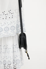 Chloé Black & Gold Leather Marcie Bag