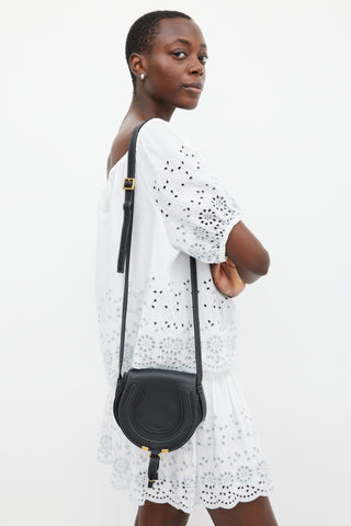 Chloé Black & Gold Leather Marcie Bag
