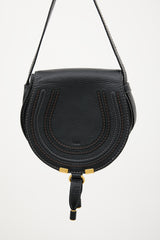 Chloé Black & Gold Leather Marcie Bag