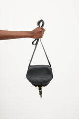Chloé Black & Gold Leather Marcie Bag
