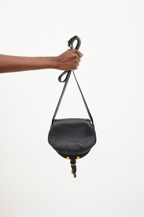Chloé Black & Gold Leather Marcie Bag