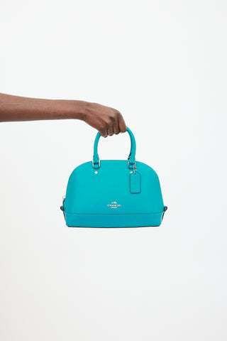 Coach Blue & Silver Sierra Leather Bag