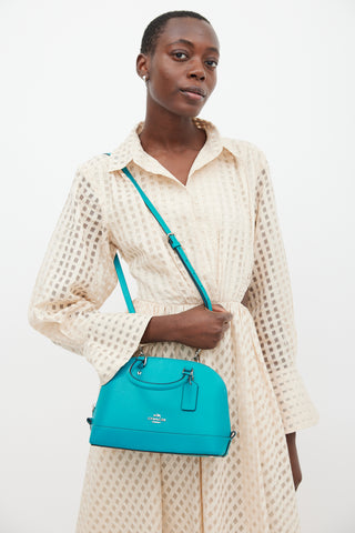 Coach Blue & Silver Sierra Leather Bag