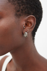 John Hardy Sterling Silver Rectangular Textured Earrings