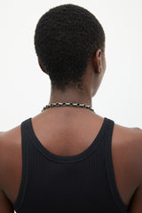 Bottega Veneta Sterling Silver & Orange Jewel Necklace