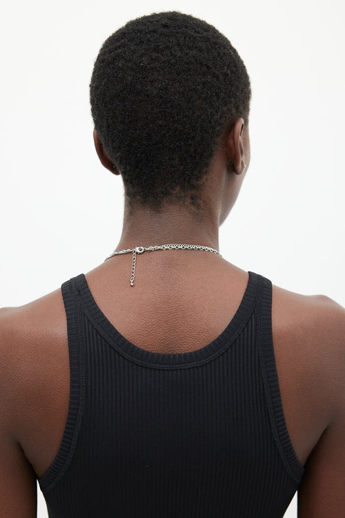 Carole Tanenbaum Vintage for VSP Silver Layered Chain Link Necklace