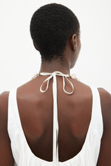 VSP Archive White & Gold Faux Pearl Wire Necklace