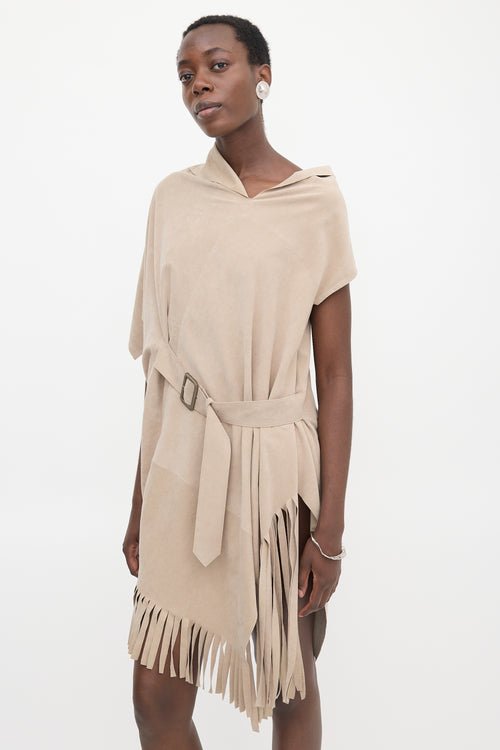 Junya Watanabe SS 2013 Draped Faux Suede Dress