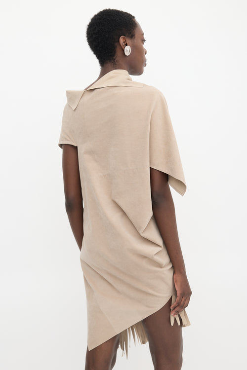 Junya Watanabe SS 2013 Draped Faux Suede Dress