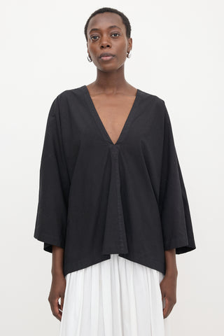 Issey Miyake Oversized Poplin Tunic Top