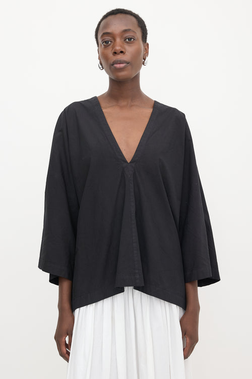 Issey Miyake Oversized Poplin Tunic Top