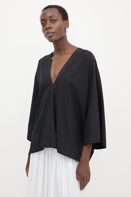 Issey Miyake Oversized Poplin Tunic Top