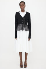 Cecilie Bahnsen Cashmere & Organza Phlox Cardigan